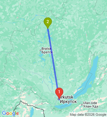 Маршрут из Иркутска в Усть-Илимск