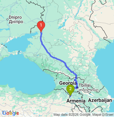 Маршрут из Ростова-на-Дону в Гюмри