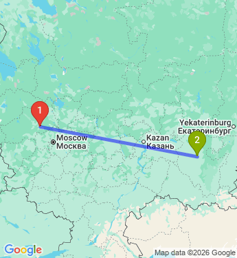 Маршрут из Твери в Уфу