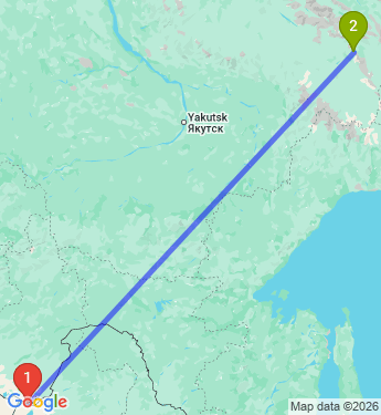 Маршрут из Забайкальска в Усть-Неру