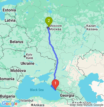 Маршрут из Сириуса в Балашиху