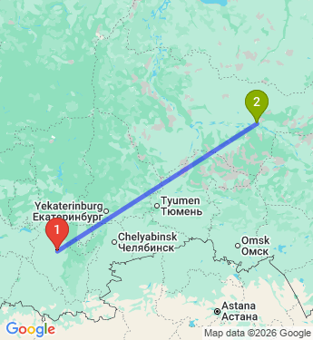 Маршрут из Уфы в Лангепаса