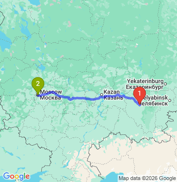 Маршрут из Уфы в Москву