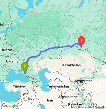 Маршрут из Омска в Краснодар