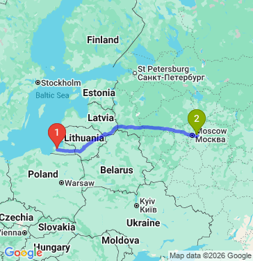 Маршрут из Калининграда в Электроугли