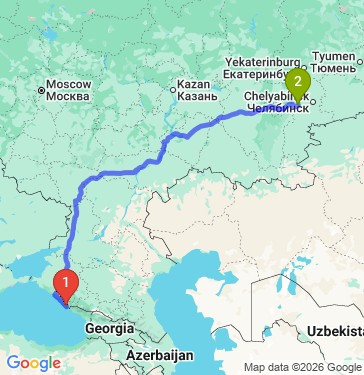 Маршрут из Сочи в Миасс
