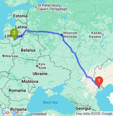 Маршрут из Астрахани в Karmėlava