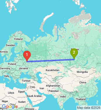 Маршрут из Калуги в Красноярск