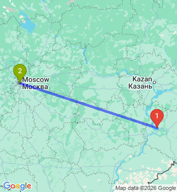 Маршрут из Тольятти в Москву