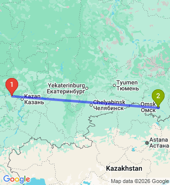 Маршрут из Чебоксар в Омск