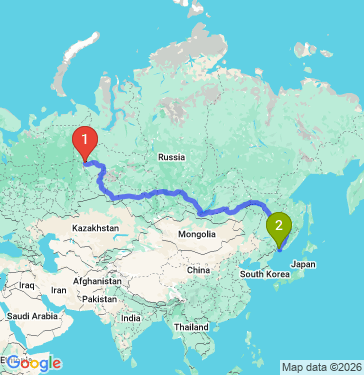 Маршрут из Советского в Владивосток