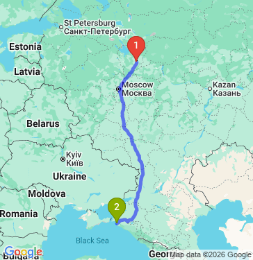 Маршрут из Ярославля в Анапу