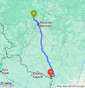 Маршрут из Кантемировки в Клин