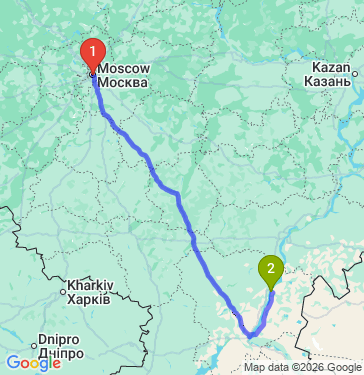 Маршрут из Москвы в Николаевска