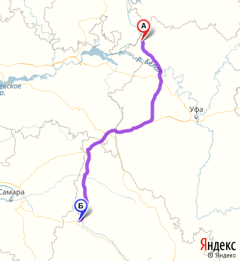 Маршрут из Нефтекамска в Бузулук