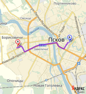 Маршрут по Пскову