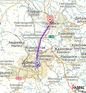 Маршрут по Донецкой области