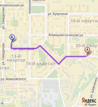 Маршрут по Новомосковску