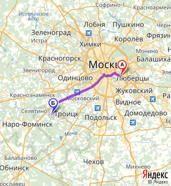 Маршрут из Москвы в Новоглаголево