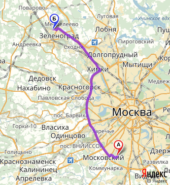 Карта голицыно московской