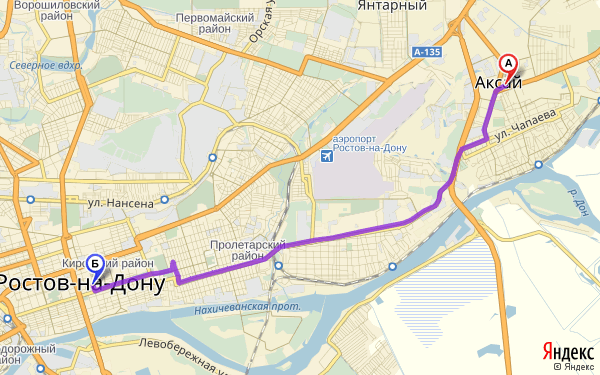 Карта города аксай