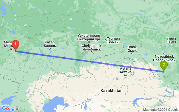 Маршрут из Егорьевска в Новополтаву