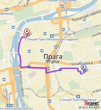 Маршрут по Праге
