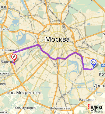 Маршрут по Москве