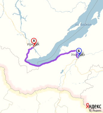 Маршрут из Иркутска в Улан-Удэ