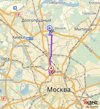 Маршрут по Москве