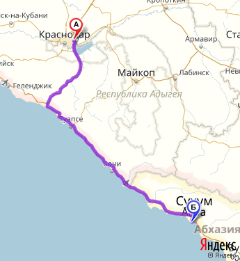 Армавир кропоткин расстояние. Краснодар Сухум маршрут. Карта Краснодар Абхазия. Адыгея и Абхазия на карте. Абхазия от Геленджика.