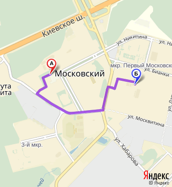 Маршрут по Московскому