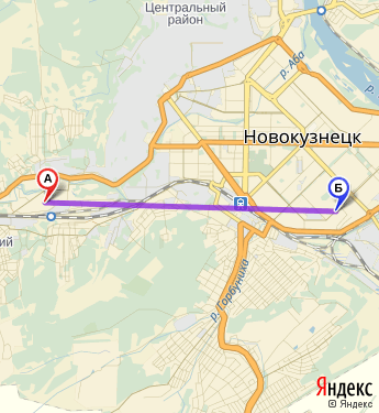 Маршрут по Новокузнецку