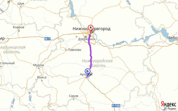 Карта первомайска нижегородской области