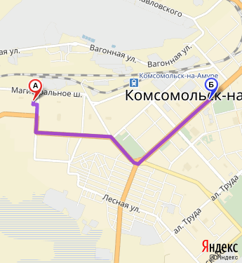 Маршрут по Комсомольску-на-Амуре