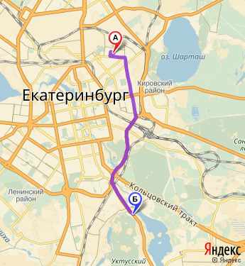 Маршрут по Екатеринбургу