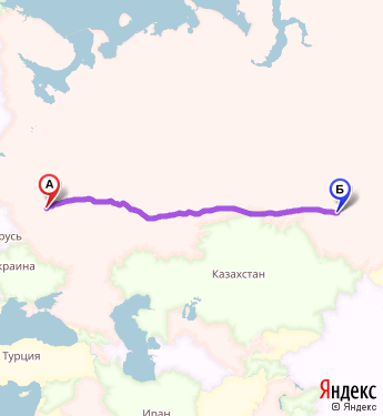 Маршрут из 73 км ш.москва-Нижнего Новгорода в Новосибирск
