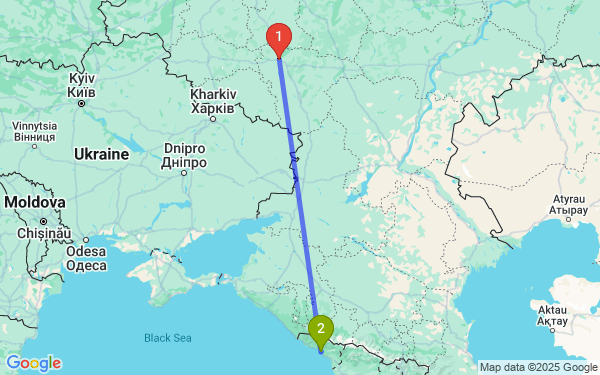 Маршрут из Воронежа в Сухуми