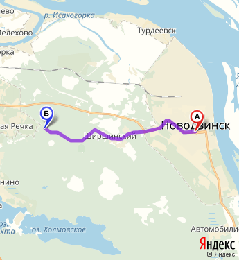 Маршрут из Новодвинска в Архангельск
