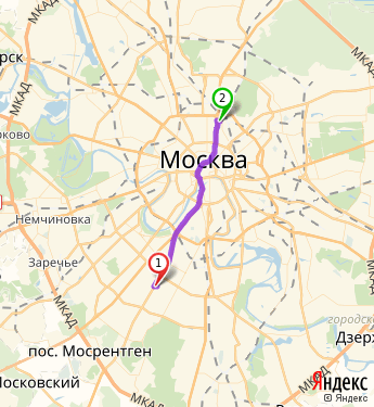 Маршрут по Москве