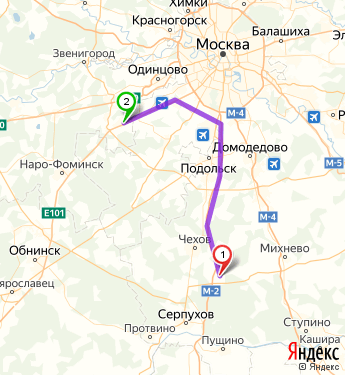 Маршрут из Нового Быта в 180 км киевского шоссе