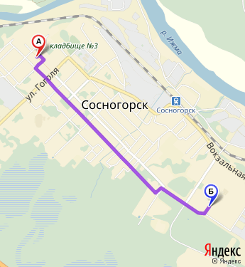 Маршрут по Сосногорску