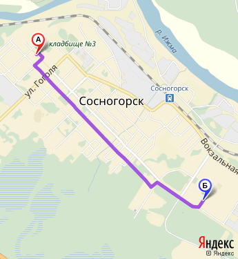 Маршрут по Сосногорску