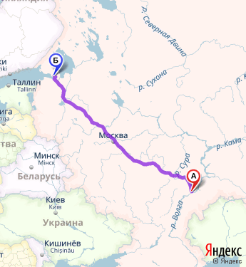 Маршрут из Вольска в Санкт-Петербург