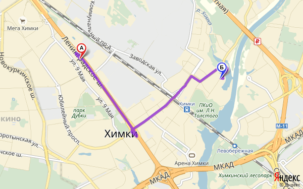 Карта метро химки