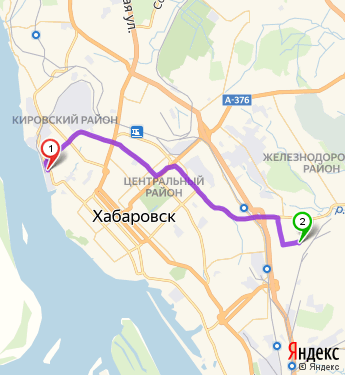 Маршрут по Хабаровску
