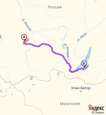 Маршрут из Ачинска в Улан-Удэ