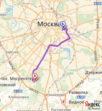 Маршрут по Москве