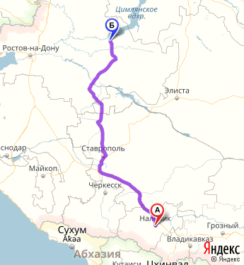 Маршрут из Нальчика в Волгодонск