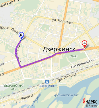 Маршрут по Дзержинску